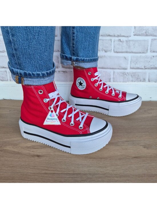 Converse Chuck Taylor Lift Double Stack Hi Sz 7 Men\'s shoes Sneaker Red A15542C main image 9